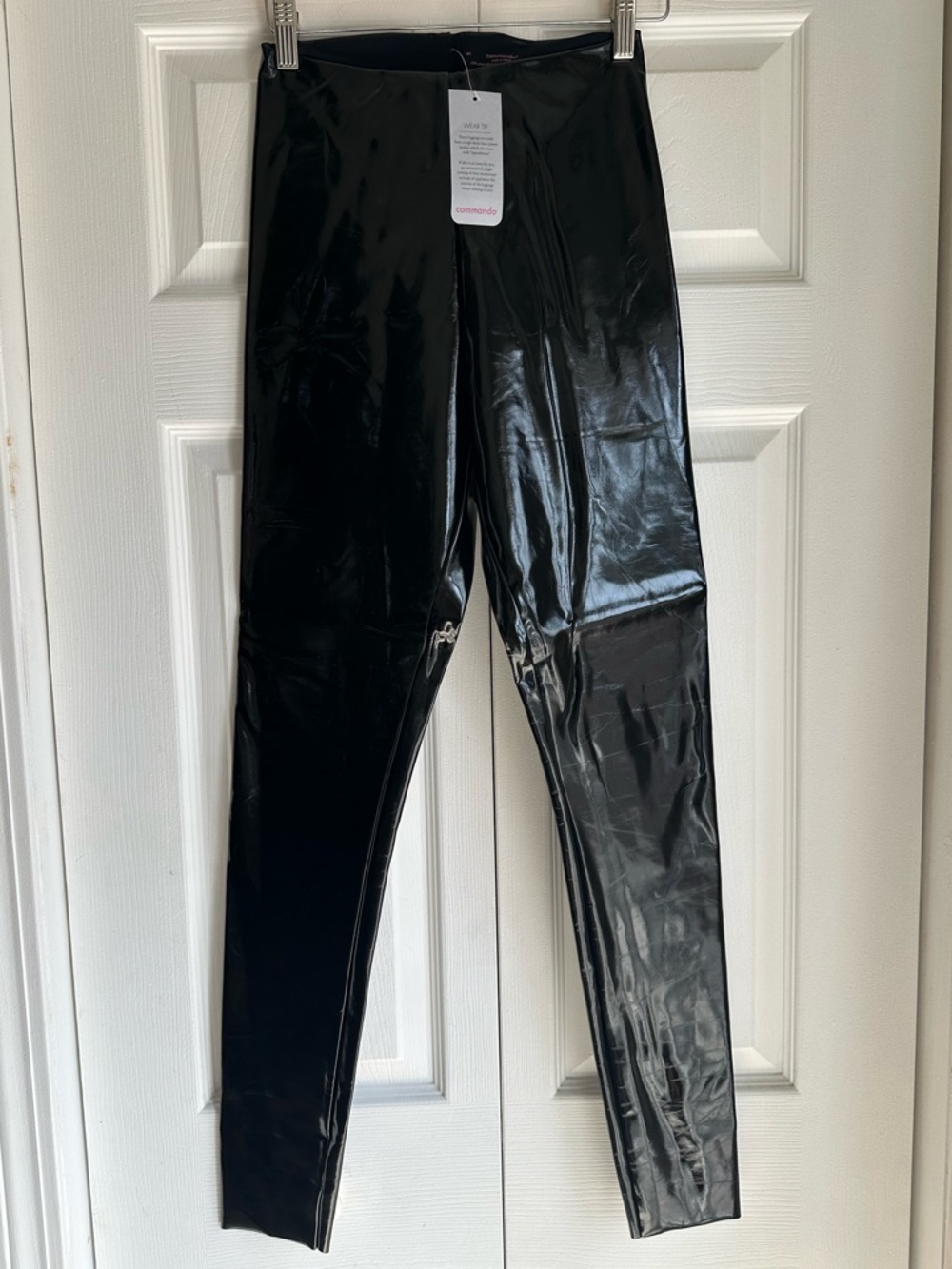 Commando Black Patent High-Waist Leggings - Picture 4 of 6